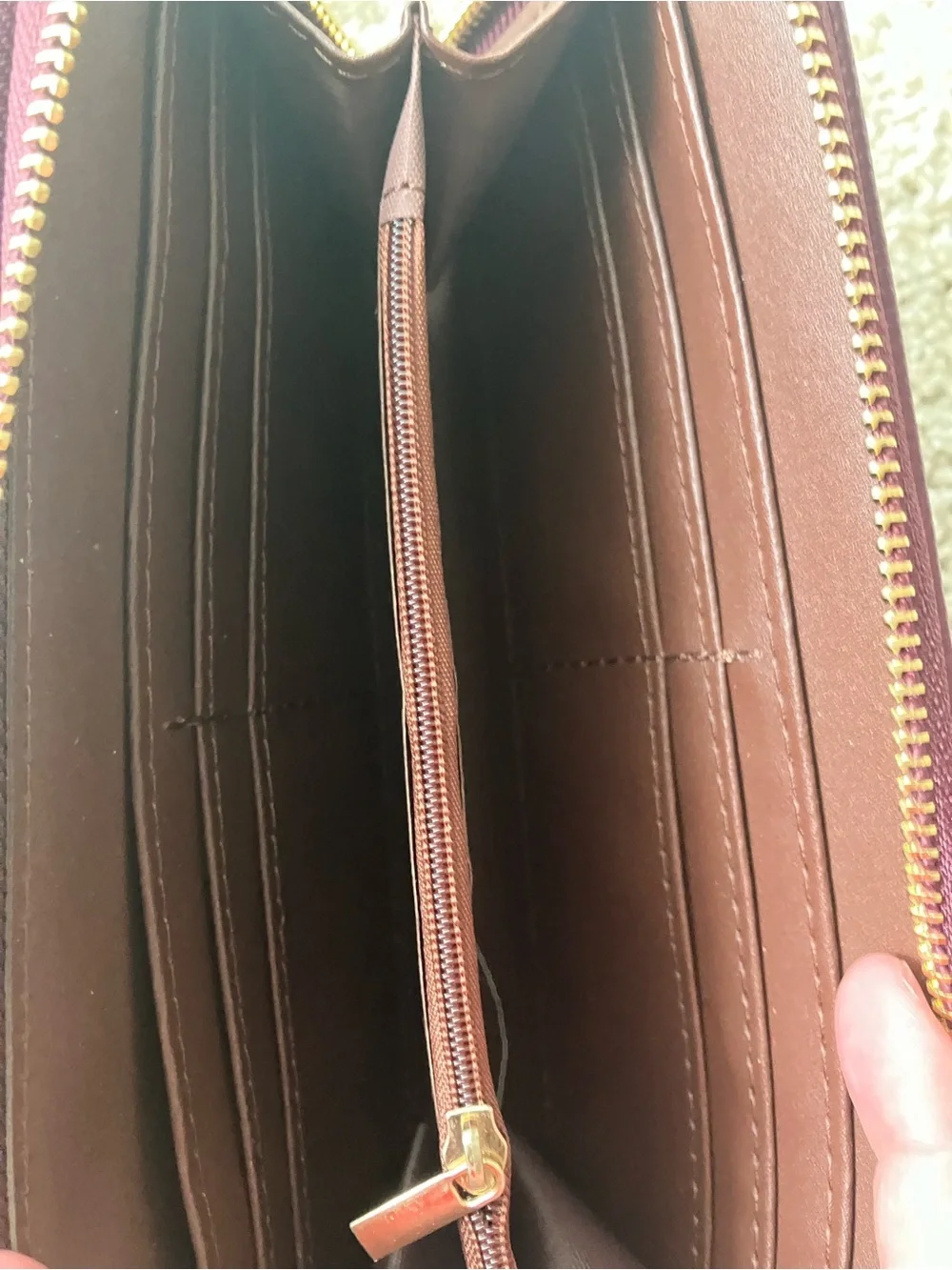 Purple Zip Around Wallet